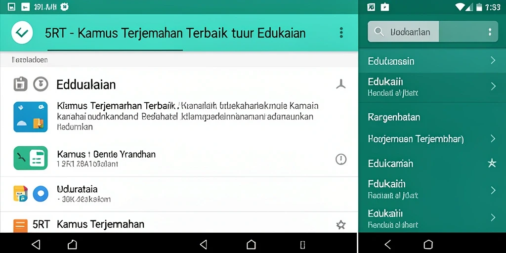 Antarmuka pengguna 5RT yang ramah dengan fitur terjemahan cepat.