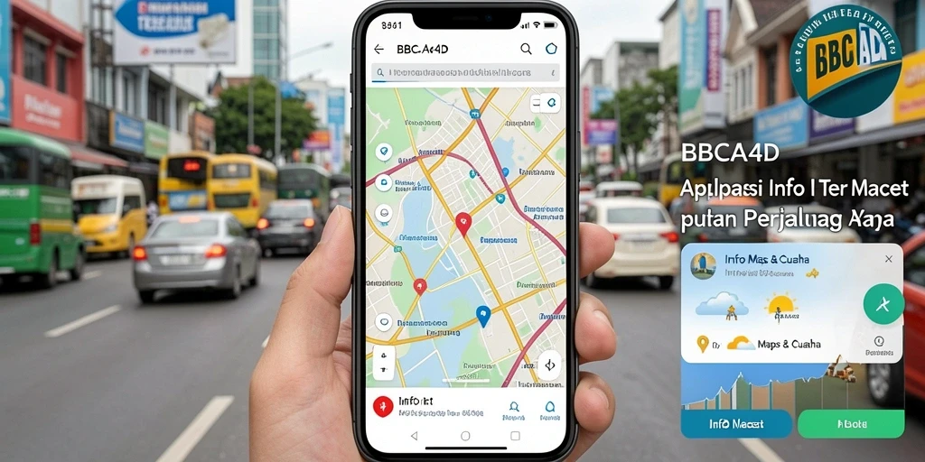 Antarmuka aplikasi BBCA4D menampilkan kondisi lalu lintas dengan jelas.