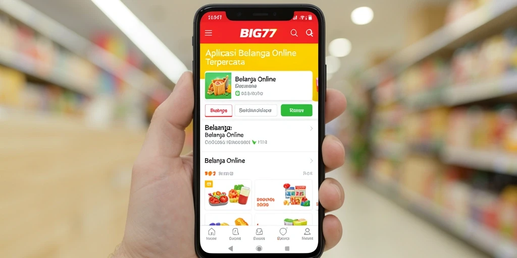 Antarmuka utama BIG77 yang menarik dan mudah digunakan untuk belanja online.