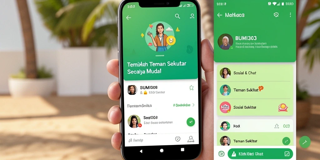 Tampilan antarmuka pengguna BUMI303 yang menarik dan interaktif.