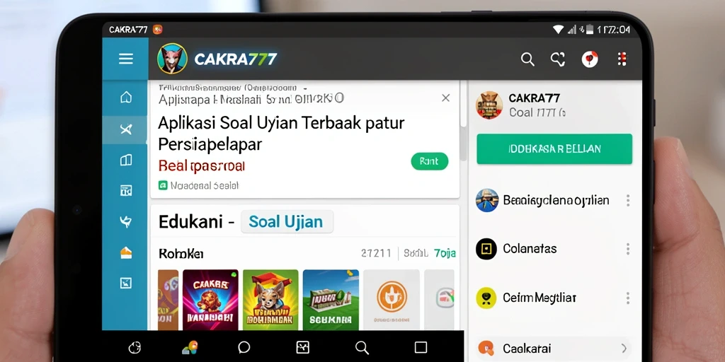 Tampilan utama CAKRA777 menunjukkan berbagai soal ujian yang menarik.