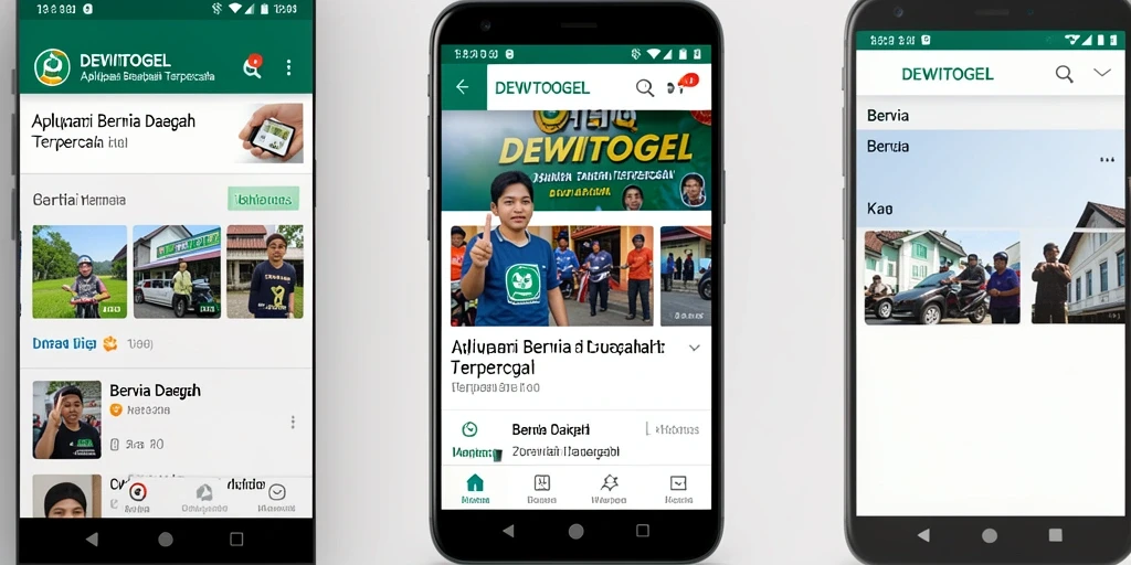 Antarmuka aplikasi DEWITOGEL menampilkan berita daerah yang jelas dan informatif.