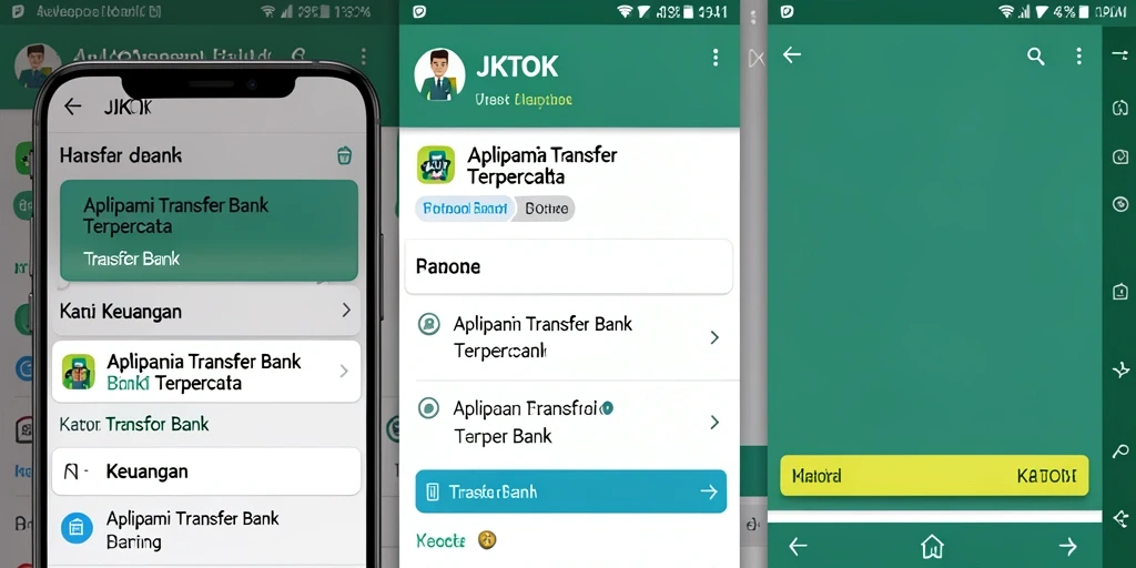 Tampilan antarmuka aplikasi JKTOK untuk transfer bank yang mudah digunakan.
