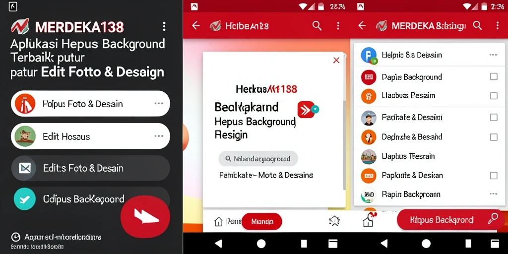 Antarmuka MERDEKA138 yang sederhana dan fungsional untuk menghapus background.