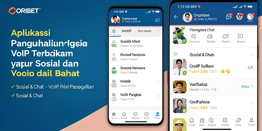 Tampilan antarmuka ORIBET saat melakukan panggilan VoIP yang sederhana dan efektif.