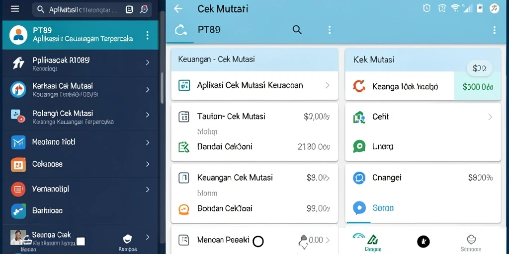 Tampilan antarmuka aplikasi Cek Mutasi PT89 yang intuitif.