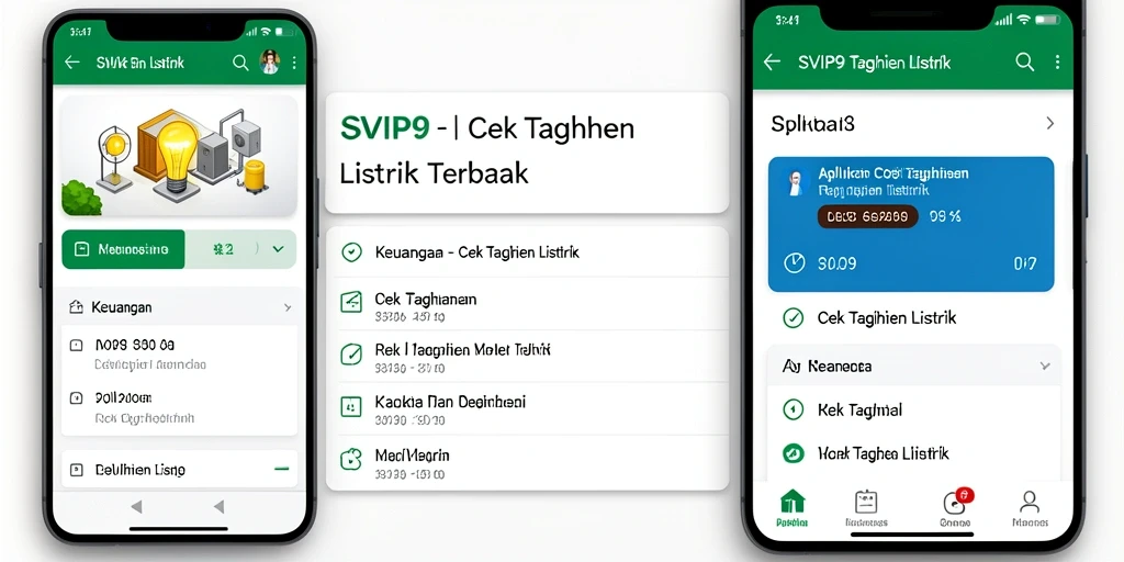 Antarmuka utama SVIP9 untuk cek tagihan listrik.