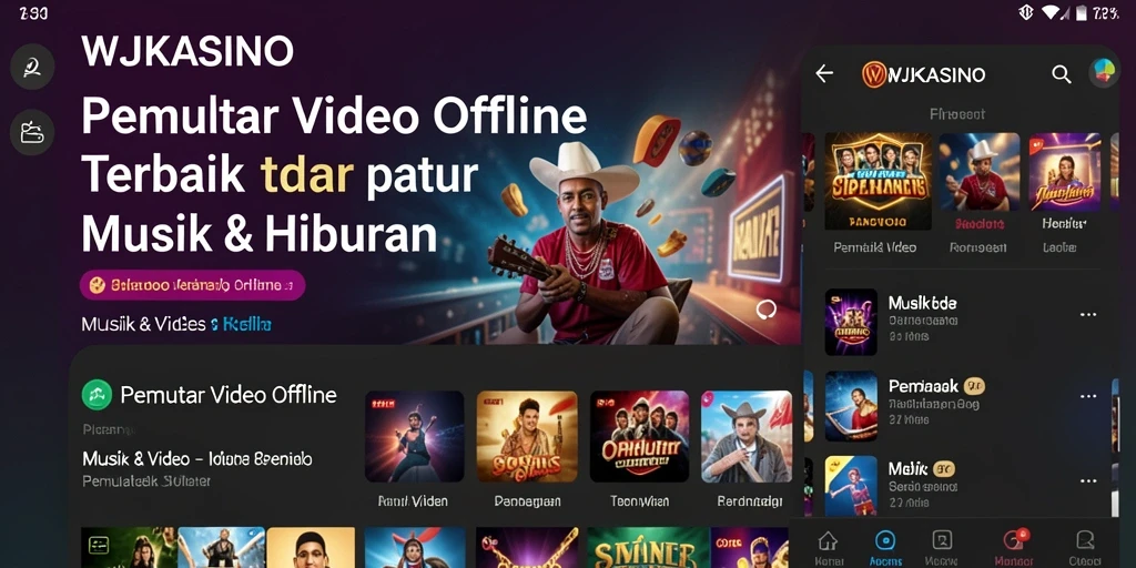 Antarmuka sederhana dan mudah digunakan untuk memutar video offline.