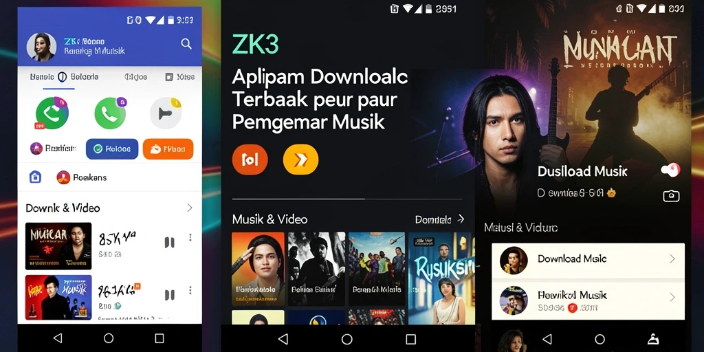 Antarmuka ZK3 menunjukkan kemudahan dalam pengunduhan musik.