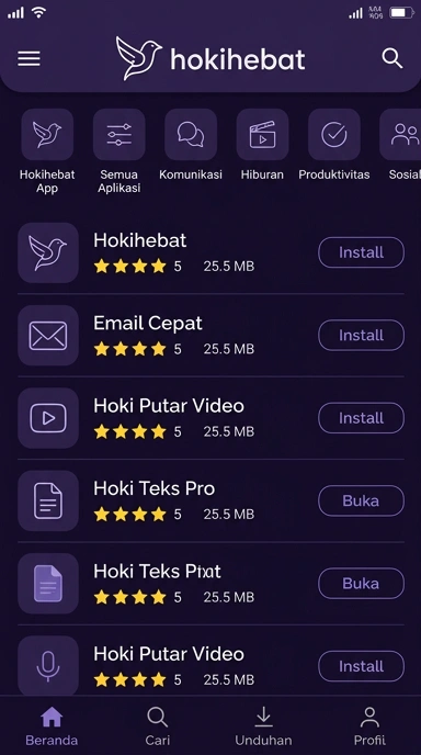 Temukan Aplikasi Populer — Katalog Resmi hokihebat